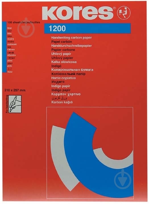 Папір копіювальний А4 TYPO/1200 100 аркушів синій K78478 Kores - фото 1