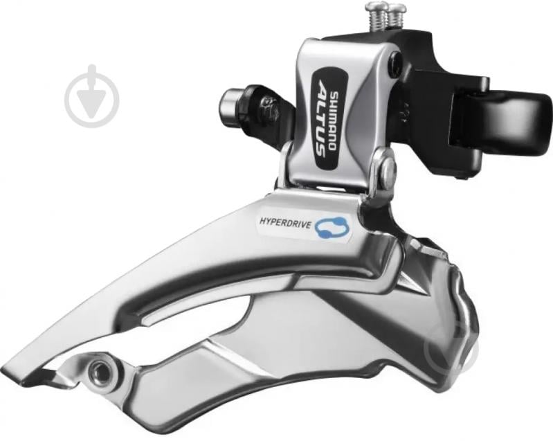 Переключатель передний Shimano 42Т инд. под трубу 34,9 мм (адаптер 31,8) в+н/тяга верхний хомут Altus FD-M313 - фото 1