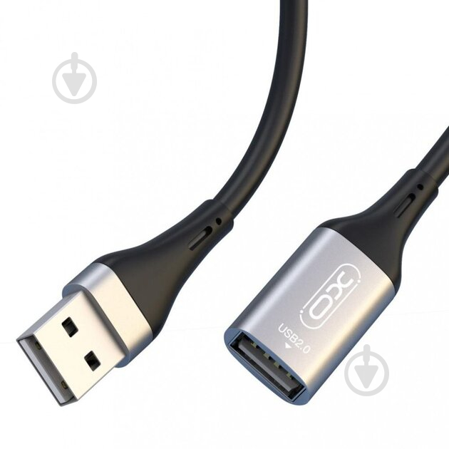 Кабель Xo USB A - USB A NB219 2,0 1 м black - фото 1