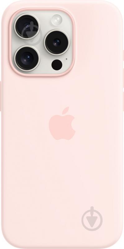 Чохол Apple Silicone Case with MagSafe для Apple iPhone 15 Pro light pink (MT1F3ZM/A) - фото 1