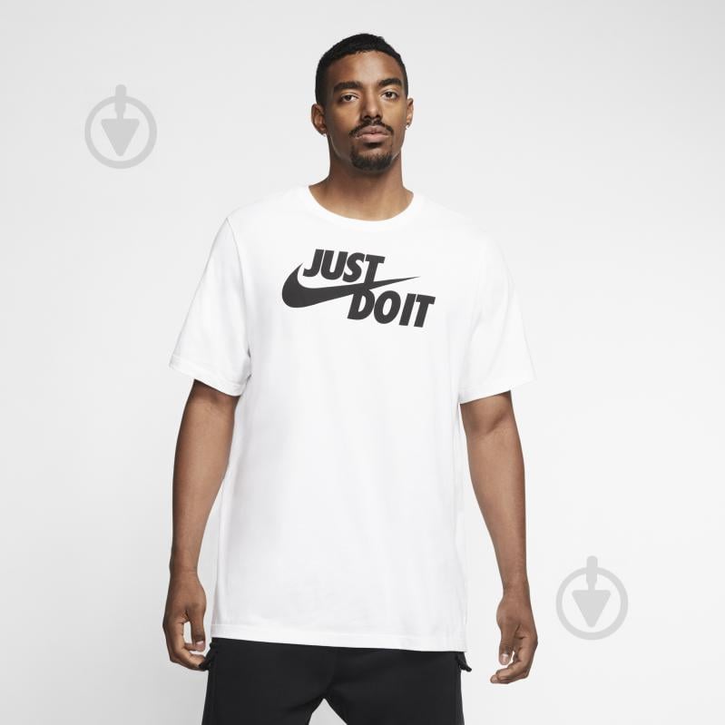 Футболка Nike M NSW TEE JUST DO IT SWOOSH AR5006-100 р.3XL белый - фото 6