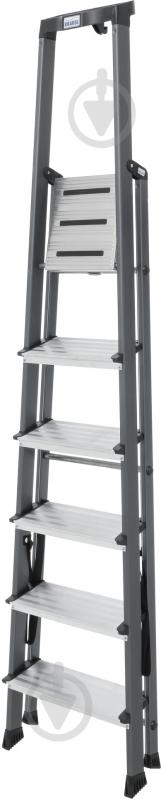 Лестница-стремянка Krause Securo 6 анодированная (126443) c органайзером - фото 4