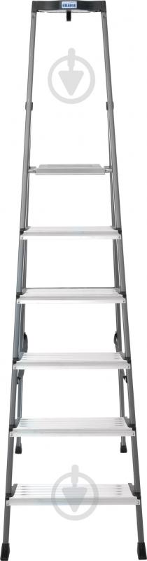 Лестница-стремянка Krause Securo 6 анодированная (126443) c органайзером - фото 6