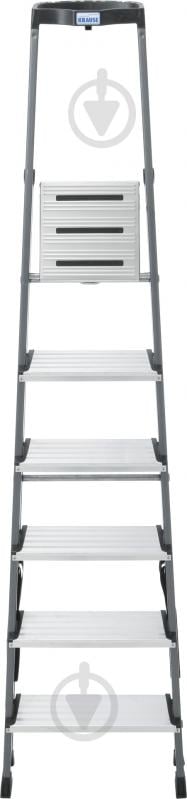 Лестница-стремянка Krause Securo 6 анодированная (126443) c органайзером - фото 2