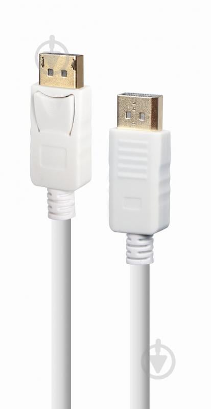 Кабель Cablexpert DisplayPort V1.2, 5К 30 Гц 1,8 м white (CC-DP2-6-W) - фото 1 Кабель Cablexpert DisplayPort V1.2, 5К 30 Гц 1,8 м white (CC-DP2-6-W) - фото 1