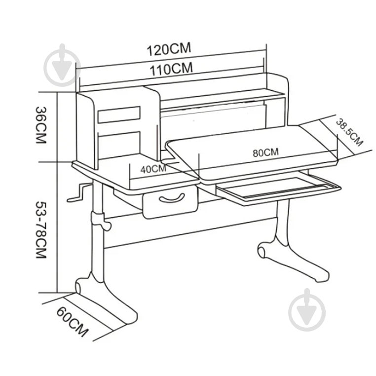Парта-трансформер Cubby Ammi Pink - фото 3
