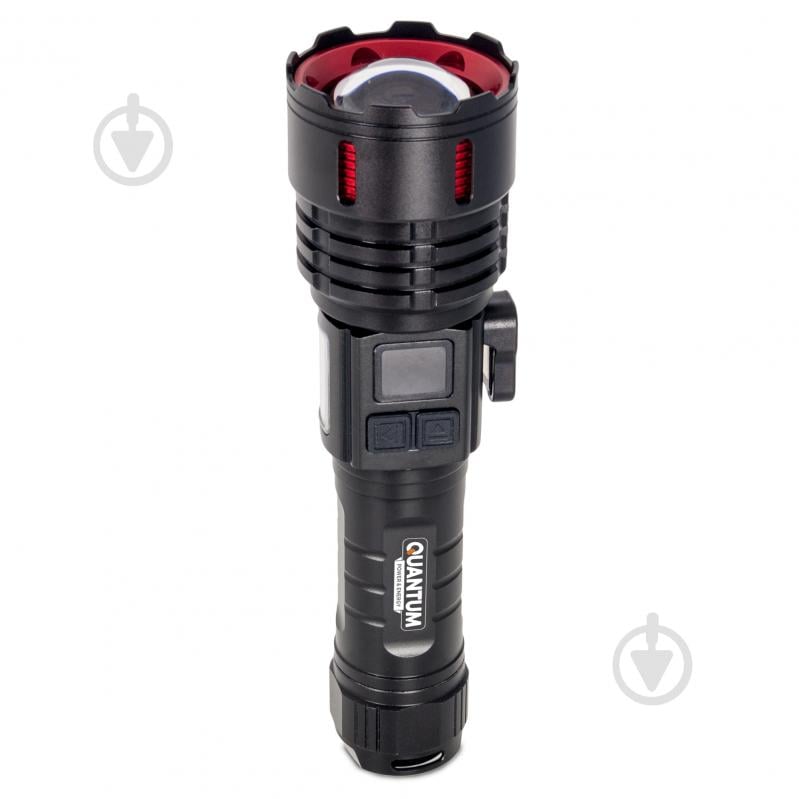 Ліхтар світлодіодний Quantum STREAM 4500mAh 10WLED zoom +3WCOB Type-C/Power Bank 1200 Lm [019] Black QM-FL1036 - фото 4