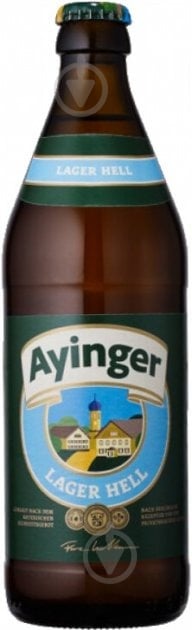 Пиво Ayinger Lager Hell світле фільтроване 4.9% 0,5 л - фото 1