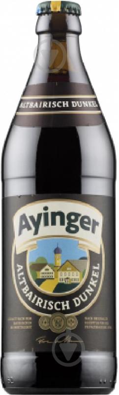 Пиво Ayinger Altbairisch Dunkel темне нефільтроване 5% 0,5 л - фото 1