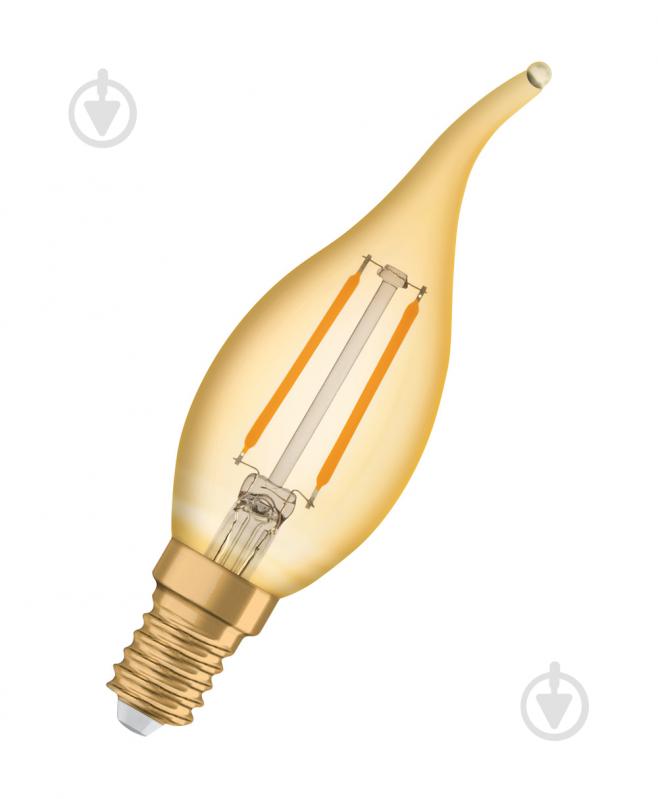 Лампа світлодіодна Osram FIL gold C37 2,5 Вт E14 2400 К 220 В жовта - фото 5