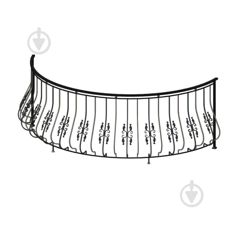 Кованое балконное ограждение БО-35 3000х1100х1300 мм - фото 1