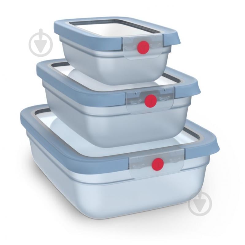 Набір контейнерів Tefal oneClick 3 шт. N1230210 - фото 1 Набір контейнерів Tefal oneClick 3 шт. N1230210 - фото 1