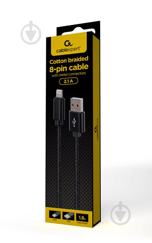 Кабель Cablexpert USB 2.0 А-тато/Lightning 2 м black (CCDB-mUSB2B-AMLM-6) - фото 2