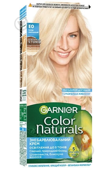 Крем-краска для волос Garnier Color Naturals Е0 супер блонд 110 мл - фото 1