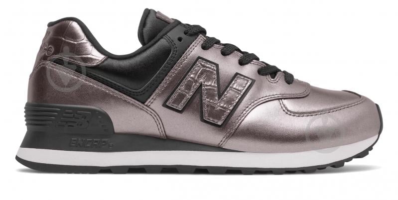 Кросівки жіночі демісезонні New Balance WL574PP2 р.37 сріблясті - фото 1