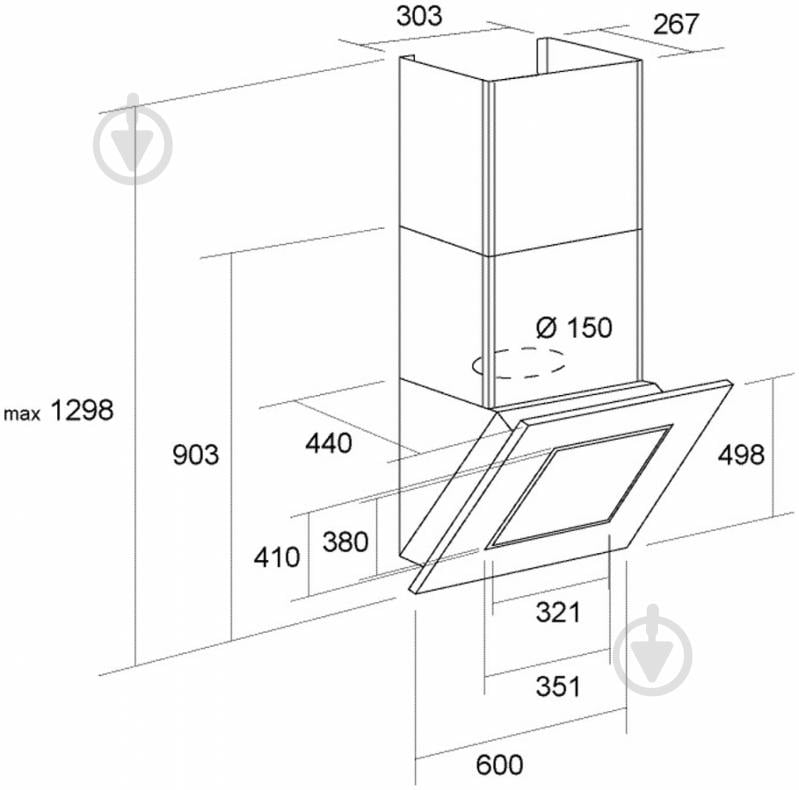 Вытяжка Pyramida BT 60 BLACK SU/U - фото 8
