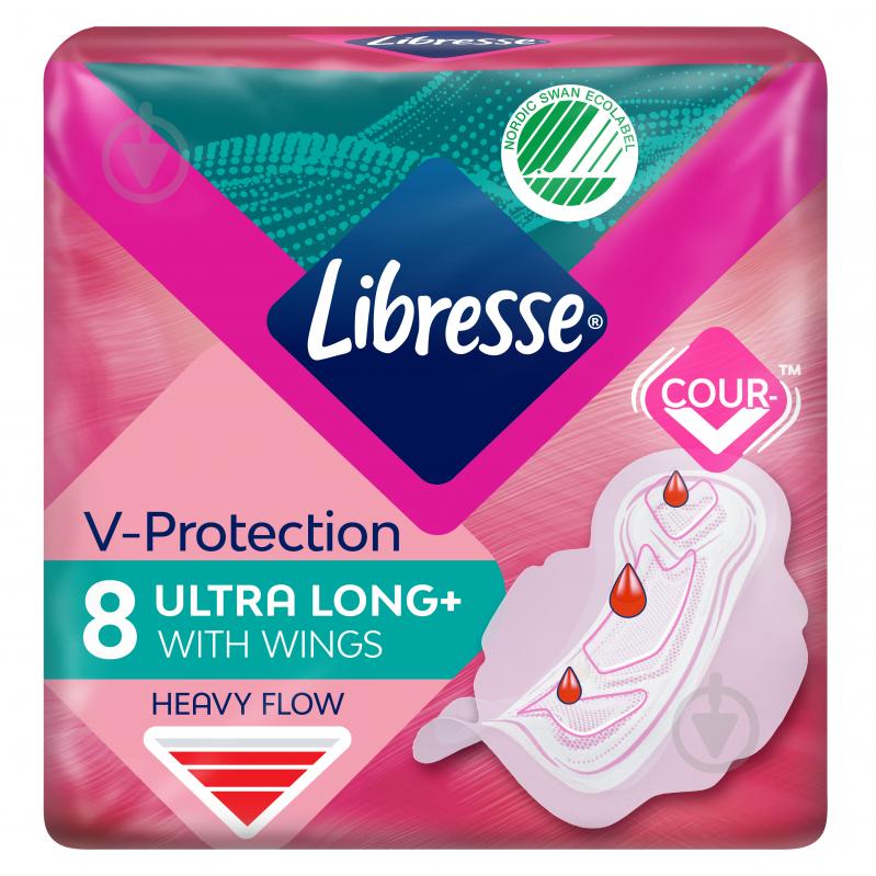 Прокладки гігієнічні Libresse Ultra Long з крильцями подовжені 8 шт. - фото 1