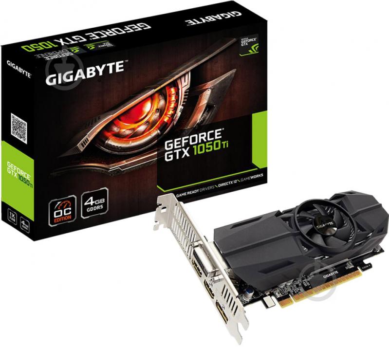 Видеокарта Gigabyte GeForce GTX 1050 Ti OC Low profile 4GB GDDR5 128bit (GV-N105TOC-4GL) - фото 4