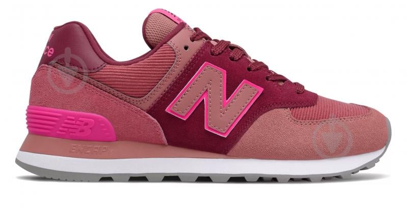 Кроссовки женские зимние New Balance WL574WH2 р.36,5 бордовые - фото 1