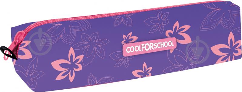 Пенал шкільний м'який Foliage CF85213 Cool For School фіолетовий - фото 1