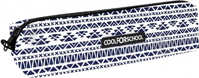 Пенал шкільний м'який Ornament CF85214 Cool For School біло-синій - фото 1