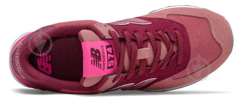 Кроссовки женские зимние New Balance WL574WH2 р.37,5 бордовые - фото 3