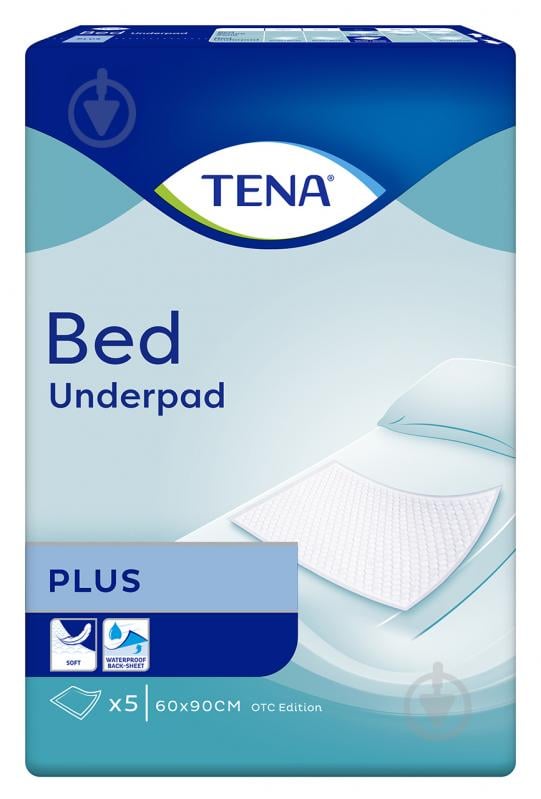 Пеленки Tena Bed Plus 5 шт. 60х90 см белый - фото 2