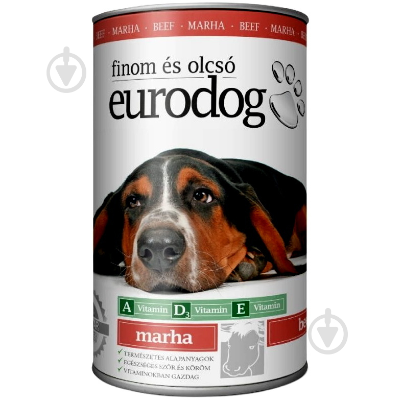 Консерва для усіх порід EuroDog з яловичиною 415 г - фото 1