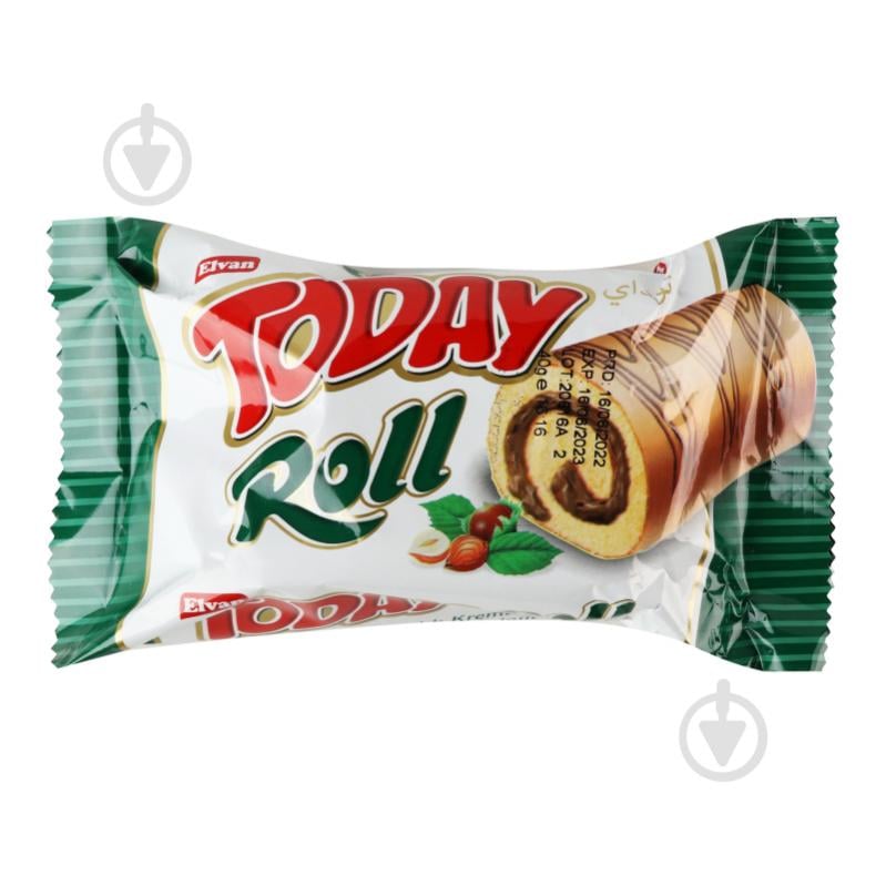 Мини-рулет Elvan Today Swiss Roll Hazelnut 40 г - фото 1