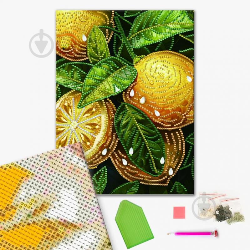 Алмазна мозаїка Жовті лимони 25х25 см Brushme - фото 1