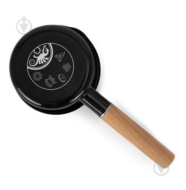 Ківш Petromax 0,5 л Enamel Pan чорний - фото 2