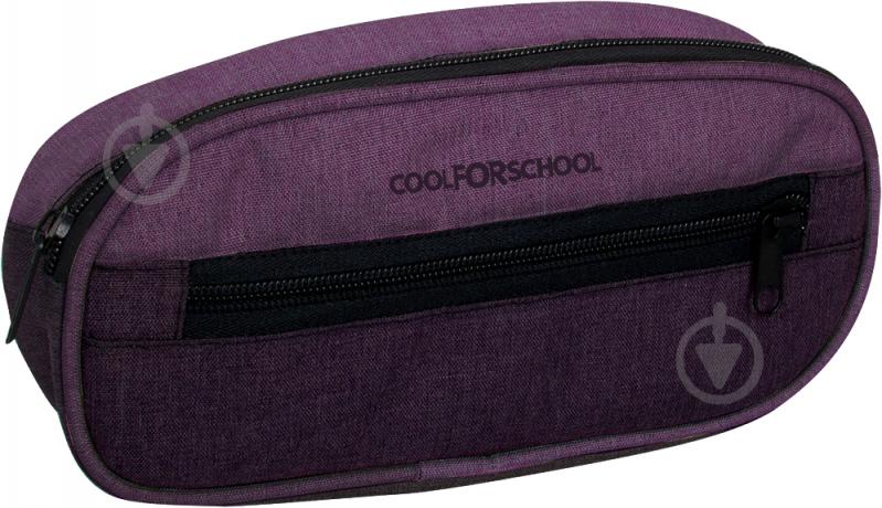 Пенал школьный мягкий Style овальный CF86621 Cool For School фиолетовый - фото 1