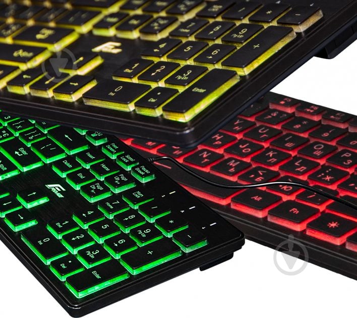 Клавиатура Frime (FLK18210) MoonFox 3Color USB black - фото 4