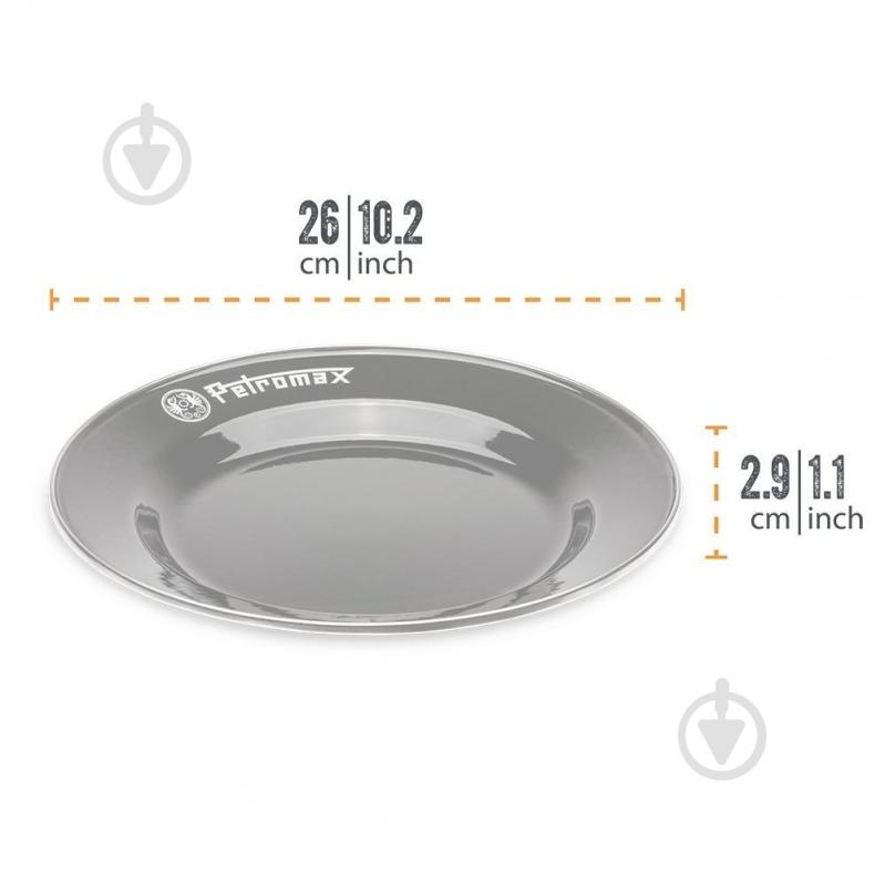 Набор тарелок Petromax ø26 мм Enamel Plates 2 шт. черный - фото 7