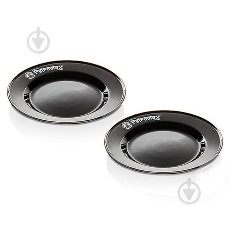 Набор тарелок Petromax ø26 мм Enamel Plates 2 шт. черный - фото 1