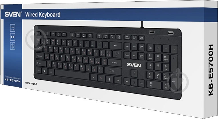 Клавиатура Sven KB-E5700H (600203) black - фото 2