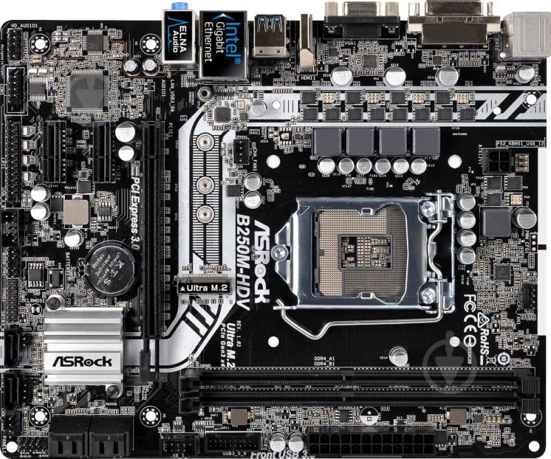 Материнська плата ASRock B250M-HDV (Socket 1151, Intel B250, mirco ATX) - фото 1