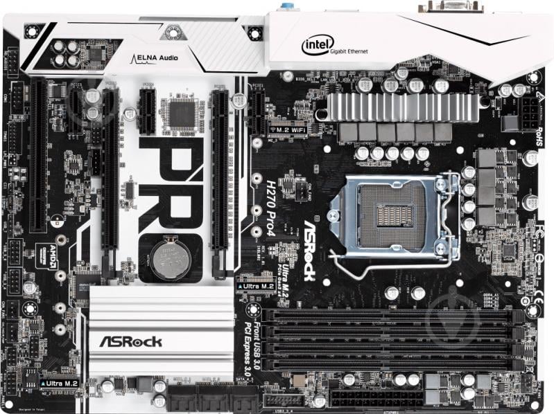 Материнская плата ASRock H270_PRO4 (Socket 1151, Intel H270, ATX) - фото 1