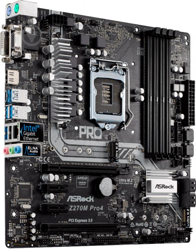 Материнська плата ASRock Z270M_PRO4 (Socket 1151, Intel Z270, mirco ATX) - фото 2