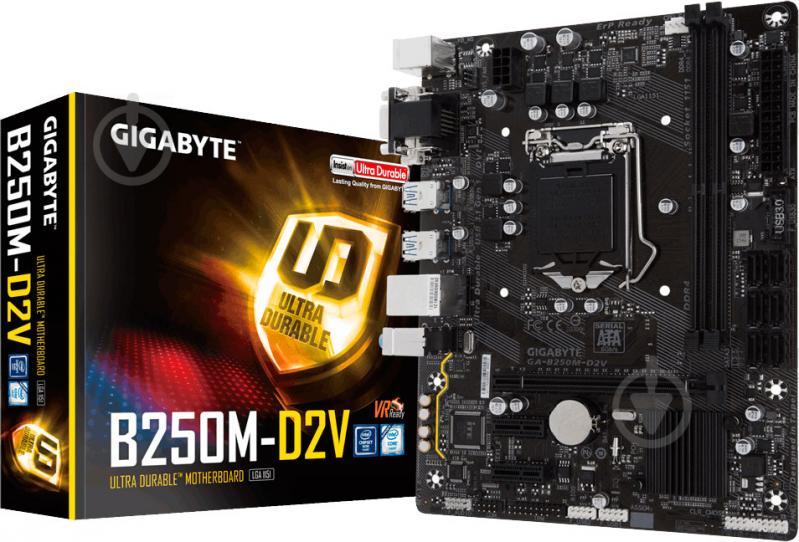 Материнська плата Gigabyte GA-B250M-D2V (Socket 1151, Intel B250, mirco ATX) - фото 4