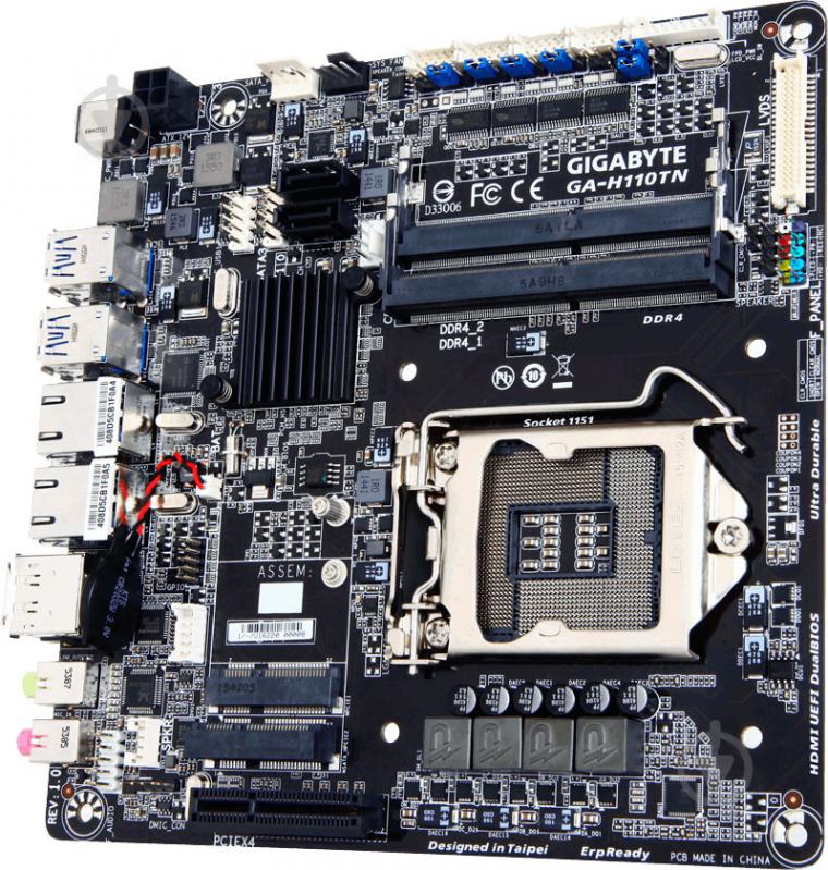 Материнская плата Gigabyte GA-H110TN (Socket 1151, Intel H110, mini ITX) - фото 2