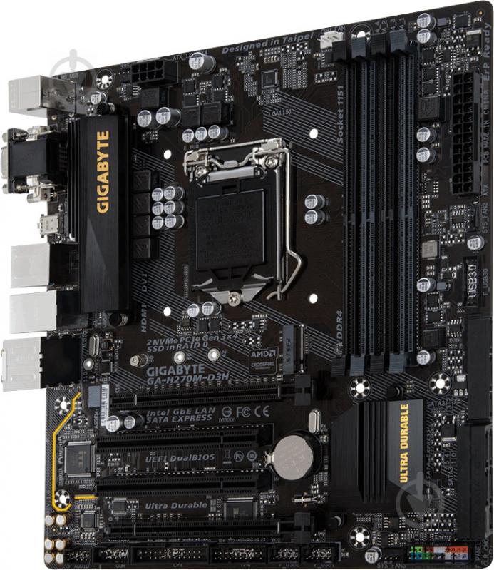 Материнська плата Gigabyte GA-H270M-D3H (Socket 1151, Intel H270, mirco ATX) - фото 2