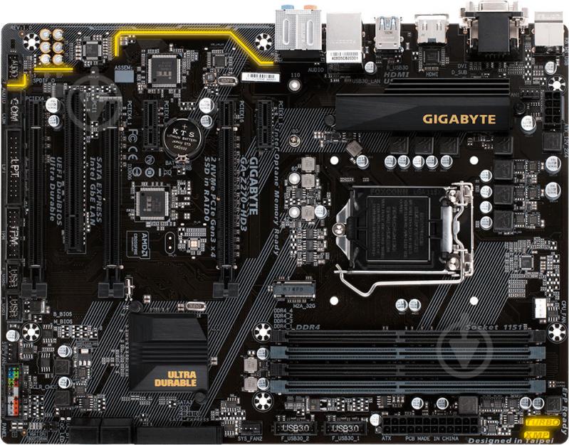 Материнская плата Gigabyte GA-Z270-HD3 (Socket 1151, Intel Z270, ATX) - фото 1