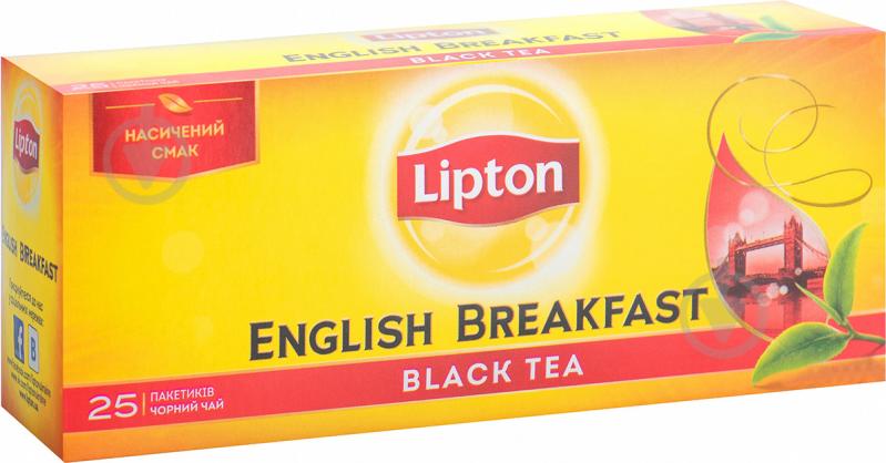 Чай чорний Lipton English Breakfast 25 шт. (4823084200052) - фото 1