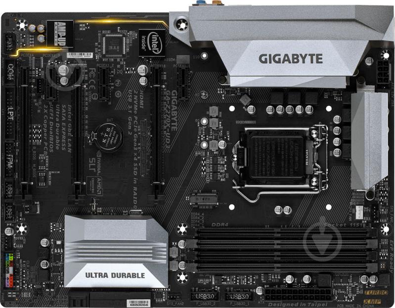 Материнская плата Gigabyte GA-Z270X-UD3 (Socket 1151, Intel Z270, ATX) - фото 1