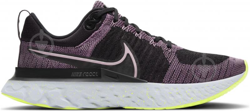 Кроссовки женские летние Nike ReactINFINITY Run Flyknit 2 CT2423-500 р.36,5 черно-фиолетовые - фото 4