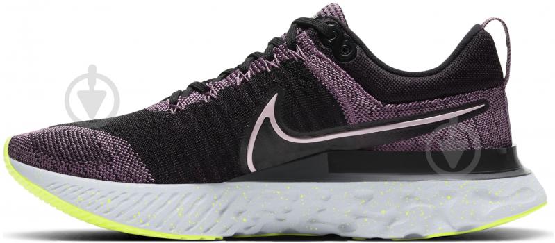 Кроссовки женские летние Nike ReactINFINITY Run Flyknit 2 CT2423-500 р.36,5 черно-фиолетовые - фото 7