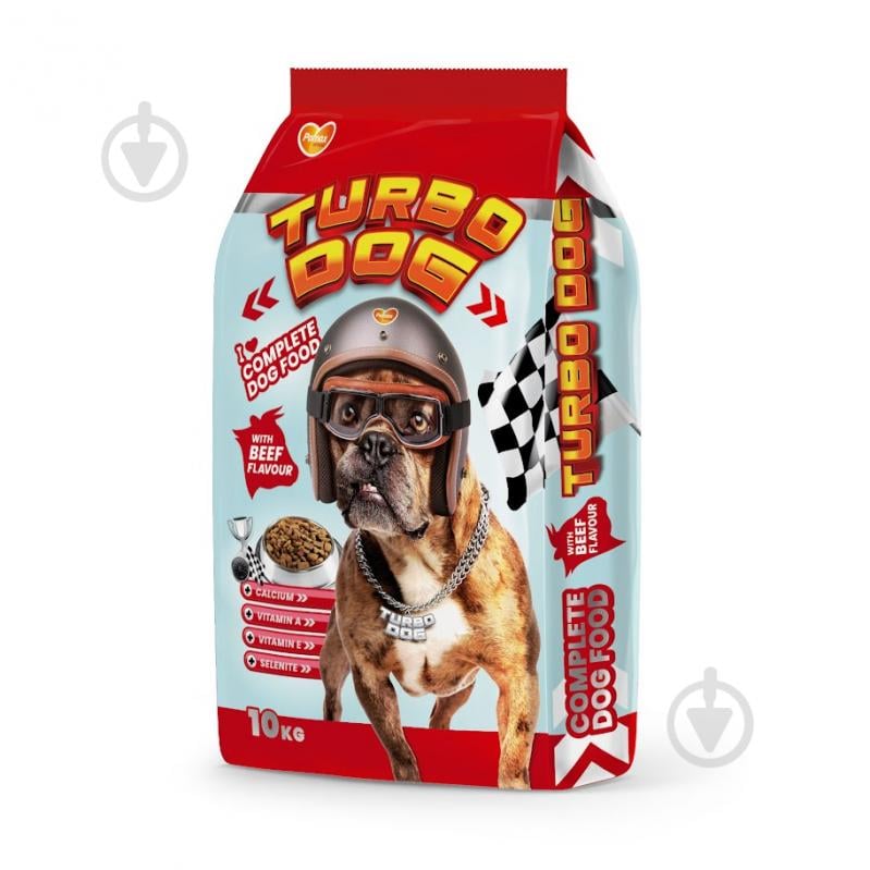 Корм сухой для всех пород Turbo Dog с говядиной 10 кг - фото 1