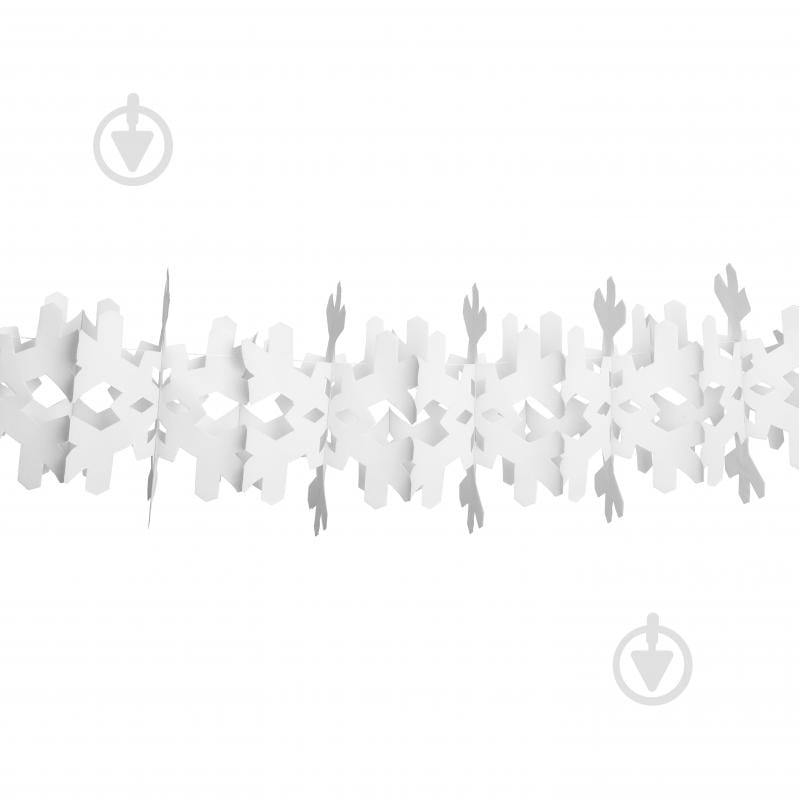 Гірлянда-розтяжка Novogod`ko Сніжинки білі 4 м (974715) - фото 1