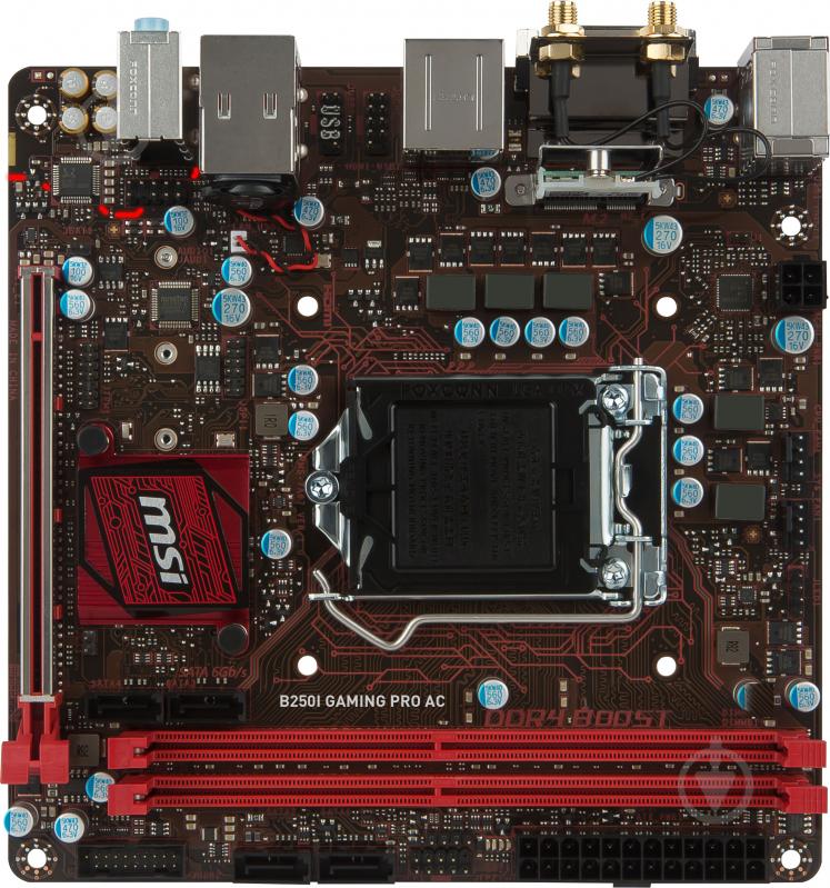 Материнская плата MSI B250I_GAMING_PRO_AC (Socket 1151, Intel B250, mini ITX) - фото 1